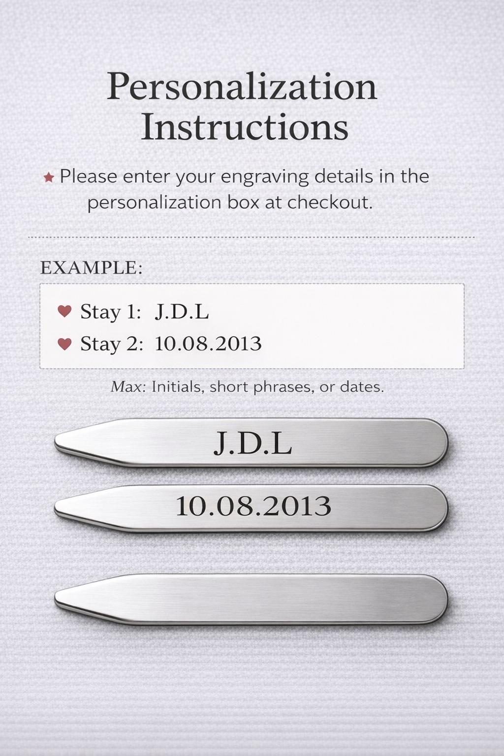 Custom Engraved Collar Stays – photo 3