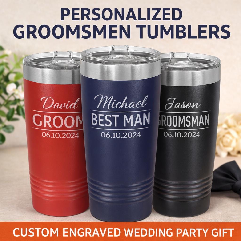 Personalized Groomsmen Tumbler – 20 oz