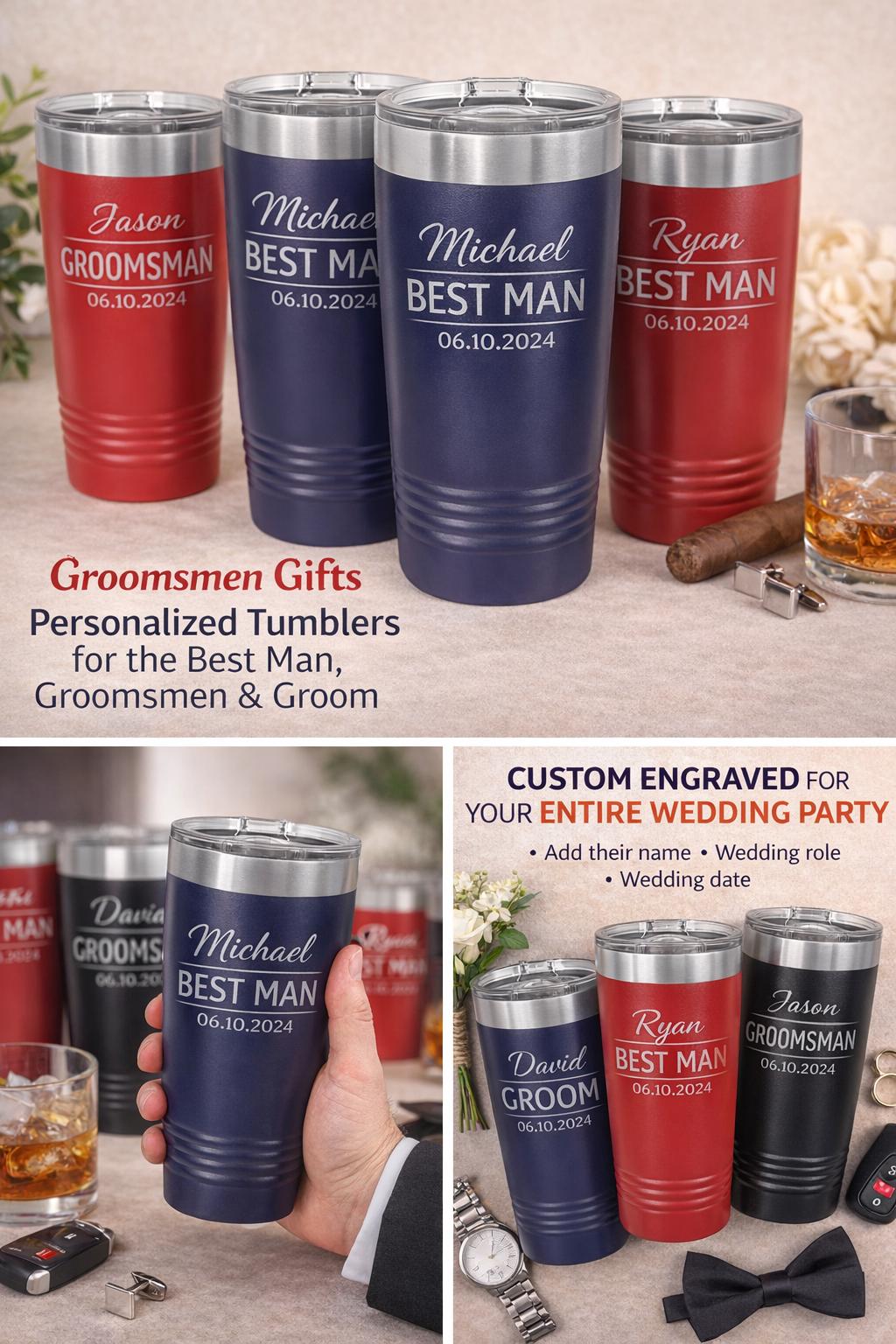 Personalized Groomsmen Tumbler – 20 oz – photo 3