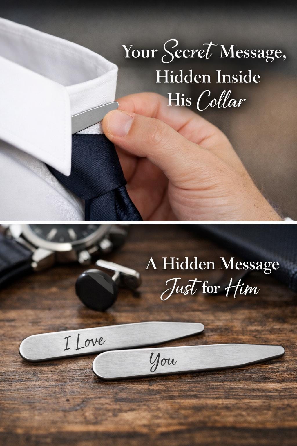 Custom Engraved Collar Stays – photo 2