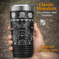 Classic Monsters Engraved Tumbler