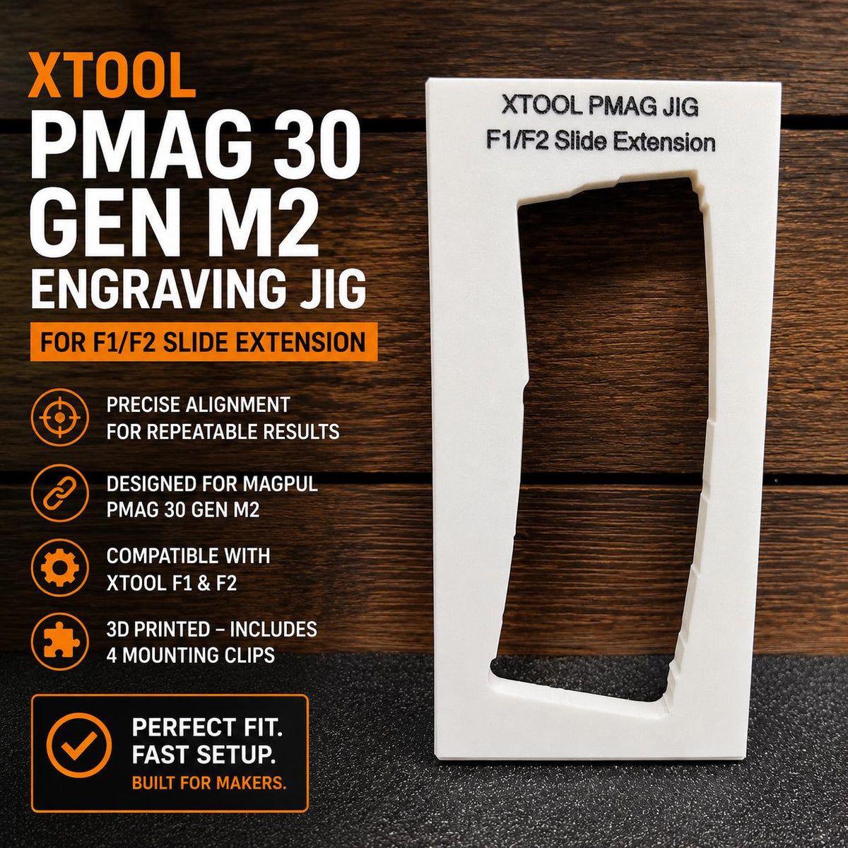 PMAG 30 Gen M2 Engraving Jig for xTool F1/F2