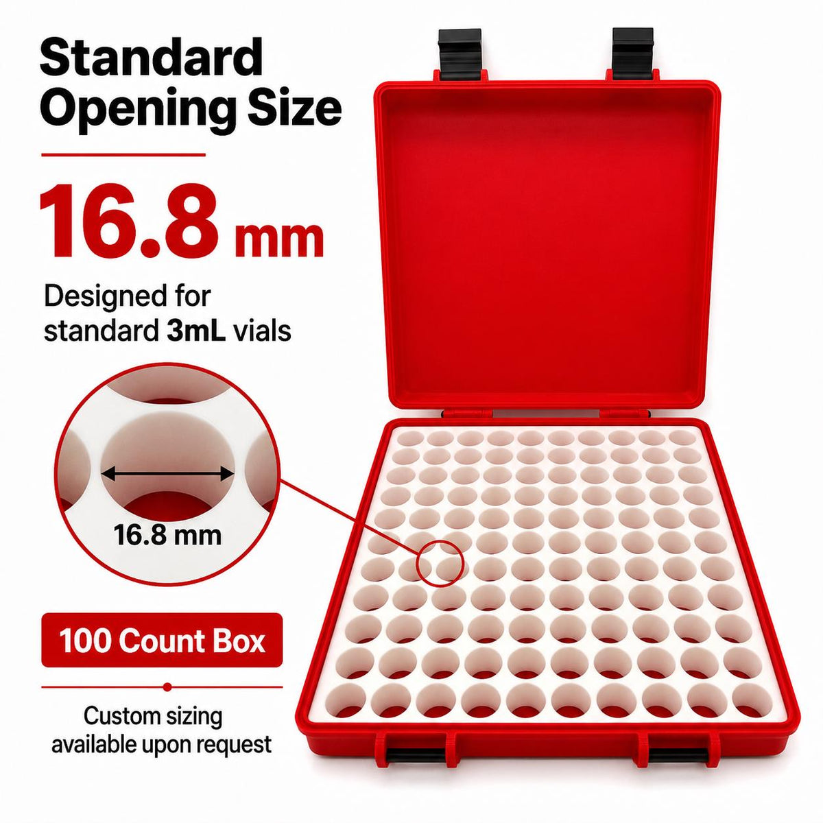 3 mL Vial Storage Box – 100 Count – photo 3