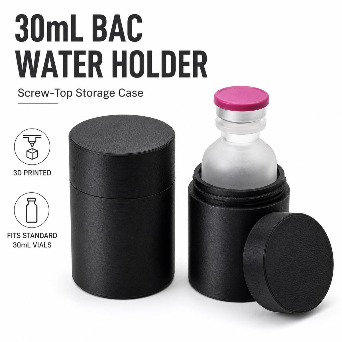 30 mL Vial Holder – Screw-Top Case