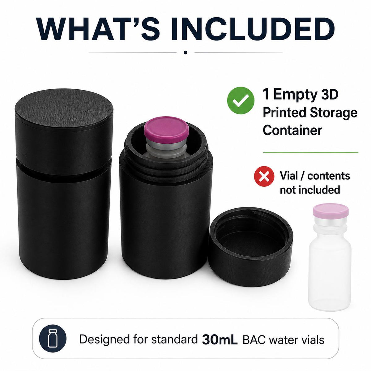 30 mL Vial Holder – Screw-Top Case – photo 2