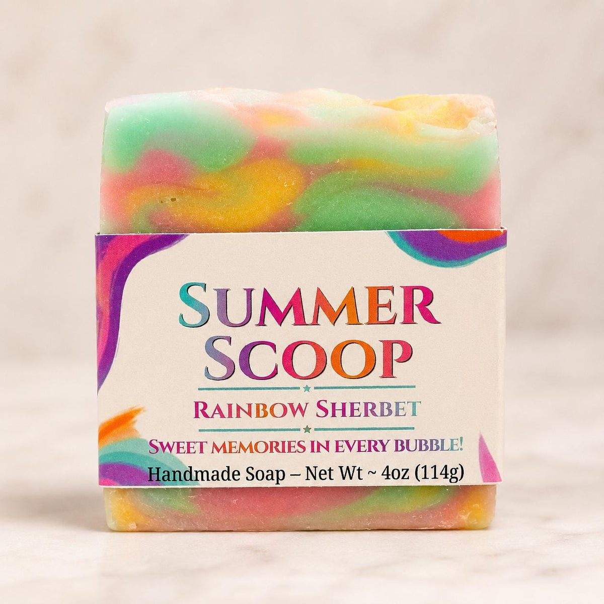Summer Scoop Rainbow Sherbet Soap — image 2