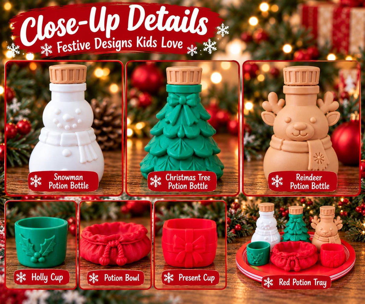 Christmas Potion Play Set – Reindeer, Snowman & Tree – photo 4